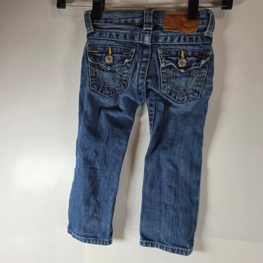 True‎ Religion Boys Jack Straight Leg Jeans Medium Wash Size 2 Denim Pants